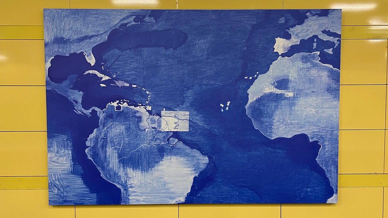 blå världskarta